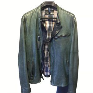 Benheart Nelson men's limited edition green Italian leather jacket, size 56 (IT)